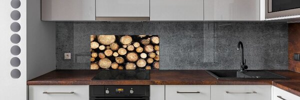 Dekorační panel sklo Klády dříví pksh-132747240