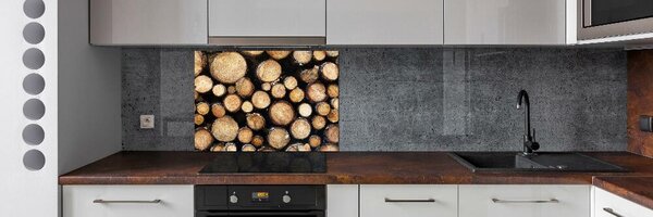 Dekorační panel sklo Klády dříví pksh-132747240