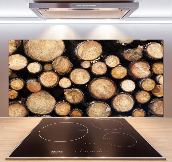 Dekorační panel sklo Klády dříví pksh-132747240