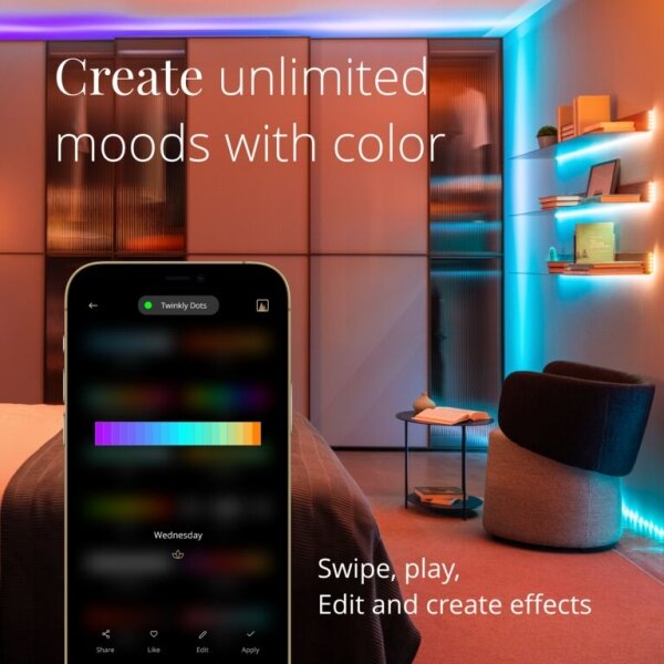 Twinkly TWD200STP-TEU - LED RGB Venkovní stmívatelný pásek 200xLED 10m IP44 WiFi