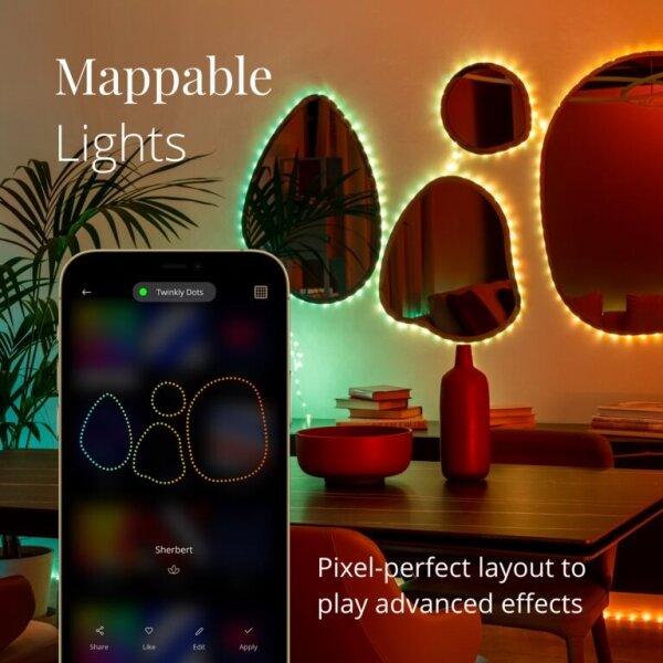 Twinkly TWD200STP-BEU - LED RGB Venkovní stmívatelný pásek 200xLED 10m IP44 WiFi