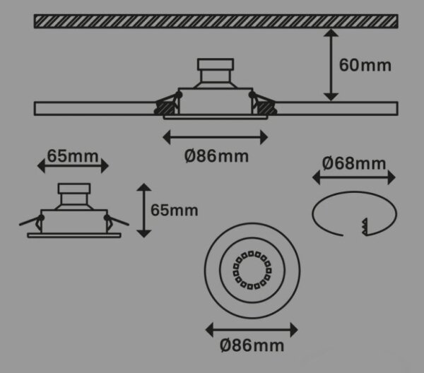 Briloner 7221-032 - SADA 3x LED Koupelnové svítidlo 1xGU10/3W/230V matný chrom