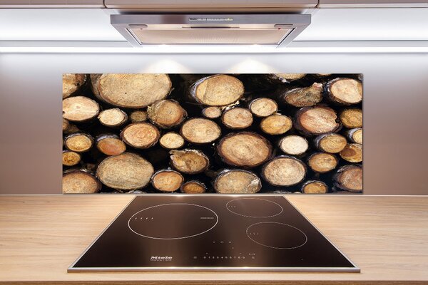 Dekorační panel sklo Klády dříví pksh-132747240