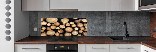 Dekorační panel sklo Klády dříví pksh-132747240
