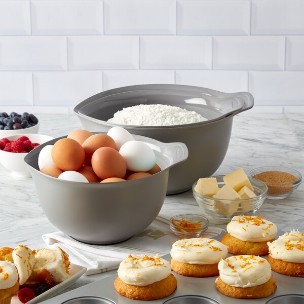 KitchenAid Míchací a zadělávací mísy KitchenAid, set 3 ks, šedé KQG175OSCGG