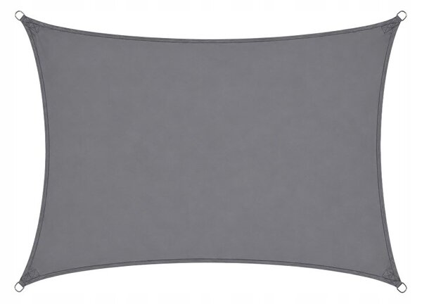 Stínící plachta proti slunci 3x3 m, Oxford 165 g/m², šedá
