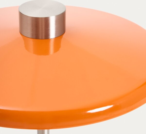 Kave Home Oranžová kovová stojací lampa Nuvira 130 cm