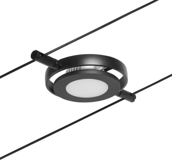 Paulmann 94418 - SADA 5xLED/4,5W Kompletní lankový systém ROUNDMAC 230V černá