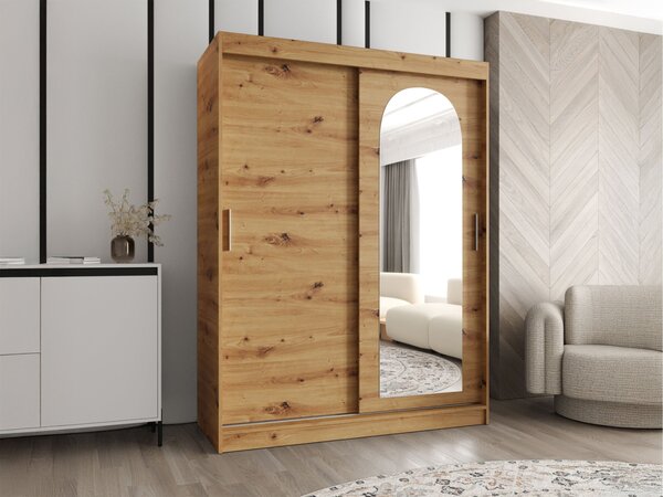Šatní skříň Kreloin 150, Barva: černá, Zásuvky: Ne 5903211418051