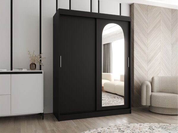 Šatní skříň Kreloin 150, Barva: černá, Zásuvky: Ne 5903211418051