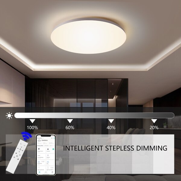 Brilagi - LED Stm. strop. svítidlo SMART LED/36W/230V pr. 48 cm Wi-Fi Tuya + DO