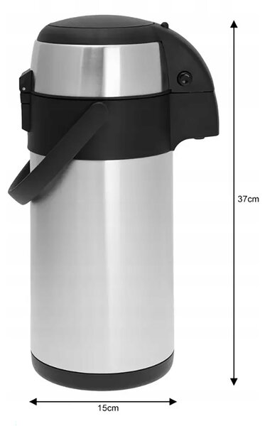 Termos na nápoje Kinghoff 3 l stříbrný
