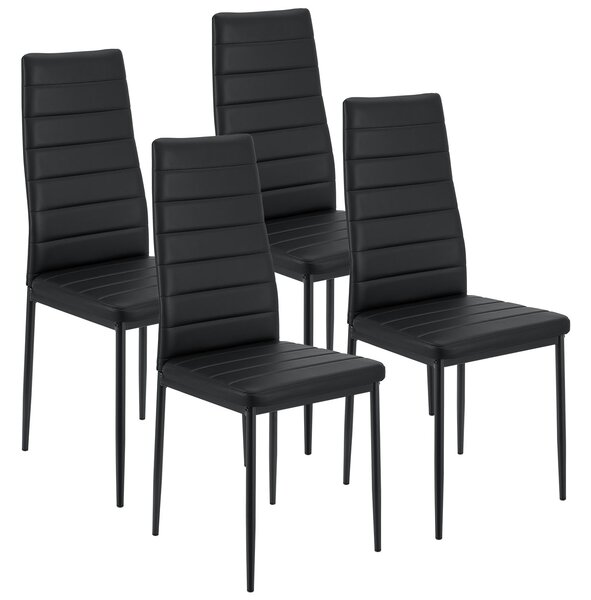 Juskys Jídelní židle Loja 4ks set - černá