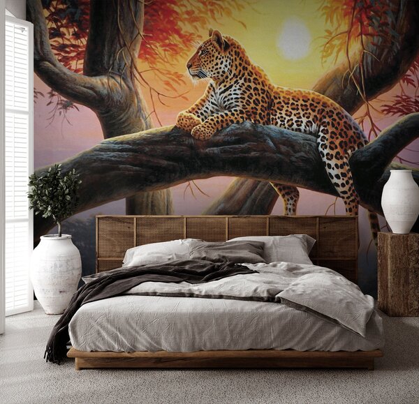 Fototapeta Leopard ležící na větvi stromu, Fototapety se zvířaty, Populární fototapety, u62925 - Tapeko.co.cz