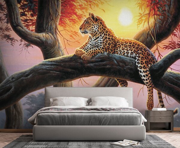 Fototapeta Leopard ležící na větvi stromu, Fototapety se zvířaty, Populární fototapety, u62925 - Tapeko.co.cz
