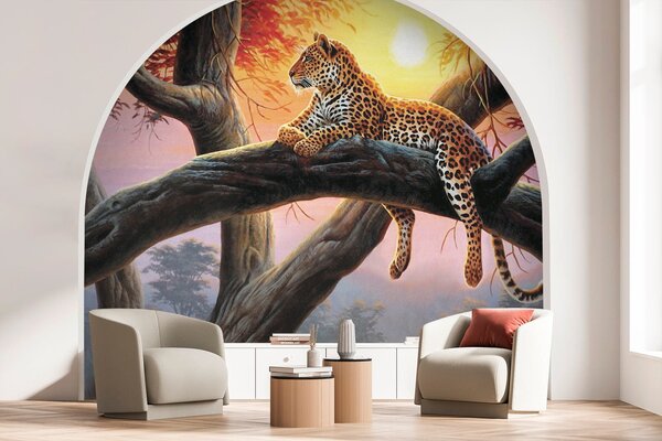 Fototapeta Leopard ležící na větvi stromu, Fototapety se zvířaty, Populární fototapety, u62925 - Tapeko.co.cz