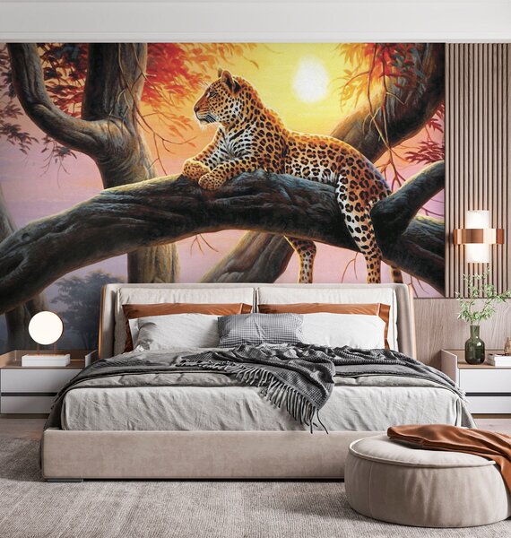 Fototapeta Leopard ležící na větvi stromu, Fototapety se zvířaty, Populární fototapety, u62925 - Tapeko.co.cz