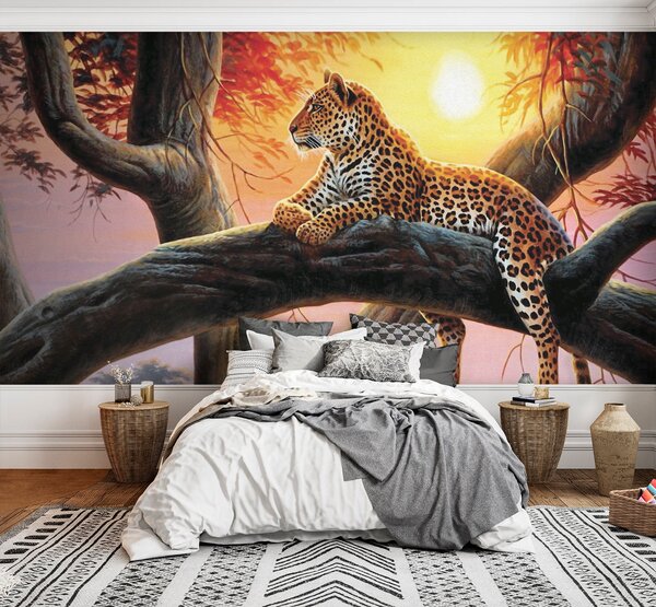 Fototapeta Leopard ležící na větvi stromu, Fototapety se zvířaty, Populární fototapety, u62925 - Tapeko.co.cz