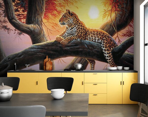 Fototapeta Leopard ležící na větvi stromu, Fototapety se zvířaty, Populární fototapety, u62925 - Tapeko.co.cz
