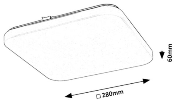 Rabalux 71107 - LED Stropní svítidlo VENDEL LED/12W/230V 3000K 28x28 cm
