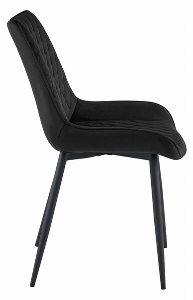 TRENDIE Sametová židle Madeira černá
