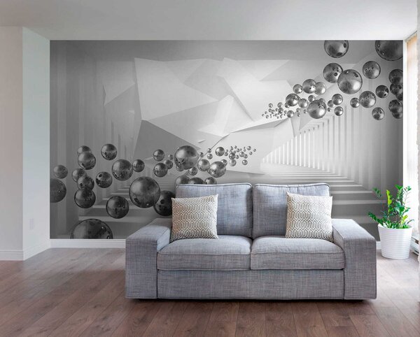 Fototapeta Bílá místnost s bílými stěnami a bílými sloupy, 3D fototapety, Populární fototapety, u63734 - Tapeko.co.cz