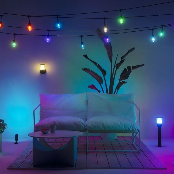 WiZ - LED RGBW Stmívatelná venkovní lampa ELPAS LED/4,8W/12/230V IP65 Wi-Fi
