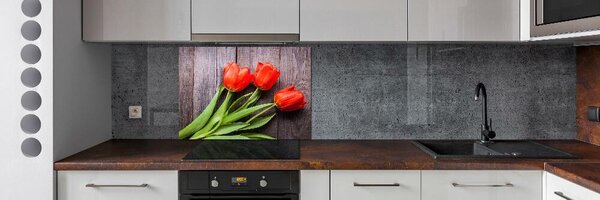 Panel do kuchyně Červené tulipány pksh-137777387