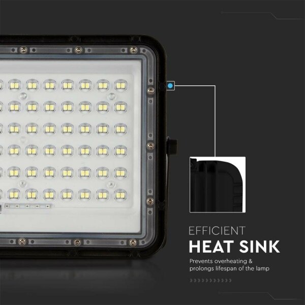 LED Venkovní solární reflektor LED/15W/3,2V IP65 6400K černá + DO