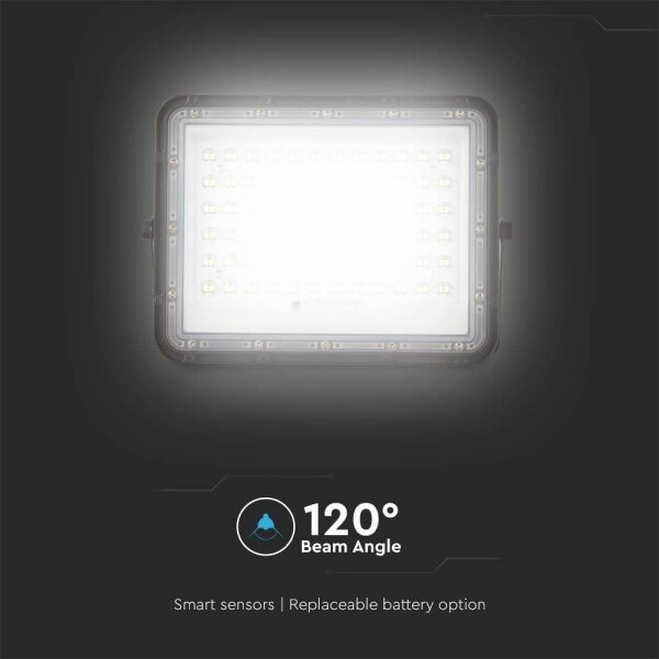 LED Venkovní solární reflektor LED/15W/3,2V IP65 6400K černá + DO