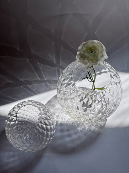 Skloglass Váza DAHLIA 150mm Křišťál Barvy: Křišťál