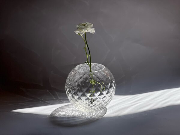 Skloglass Váza DAHLIA 150mm Křišťál Barvy: Křišťál
