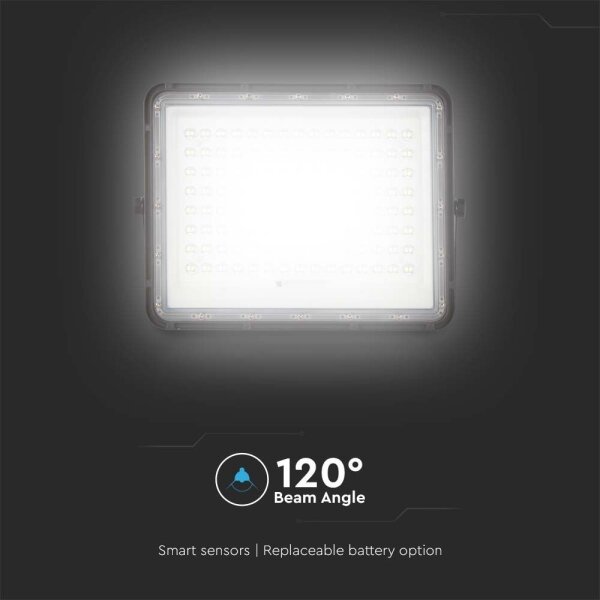 LED Venkovní solární reflektor LED/20W/3,2V 6400K černá + DO