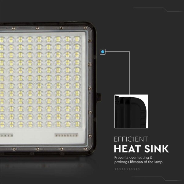 LED Venkovní solární reflektor LED/30W/3,2V 4000K černá + DO