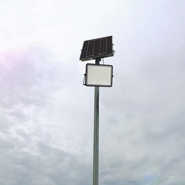 LED Venkovní solární reflektor LED/20W/3,2V 6400K černá + DO