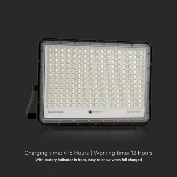 LED Venkovní solární reflektor LED/30W/3,2V 4000K černá + DO