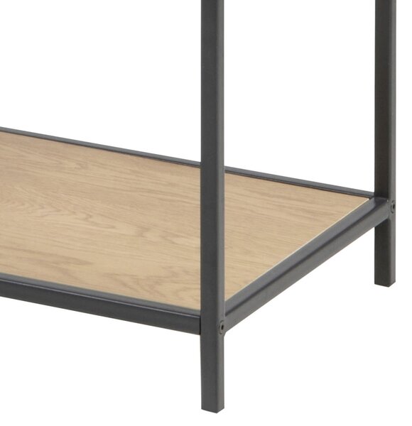 REGÁL, černá, barvy dubu, ocel, 77/114/34 cm Dieter Knoll - Knihovny