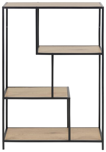 REGÁL, černá, barvy dubu, ocel, 77/114/34 cm Dieter Knoll - Knihovny