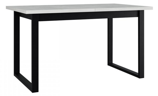 HezkýNábytek.cz Rozkládací jídelní stůl Elarna 80 x 140 180 III (bílá + černá) (pro 4-8 osob). 1105371
