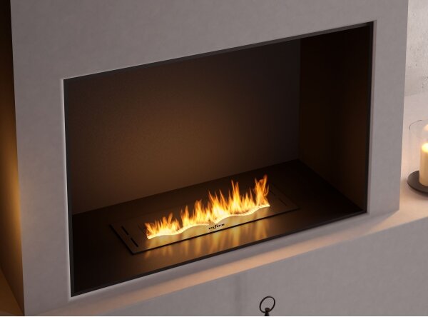 InFire - Vestavěný BIO krb 7,5x50 cm 3,5kW černá
