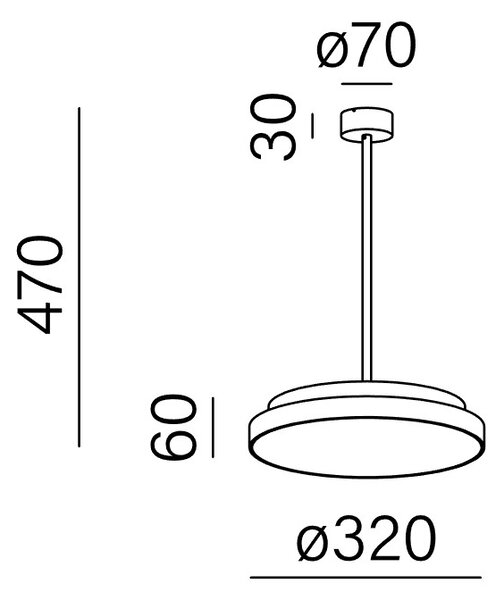AQform designová závěsná svítidla Blos round LED