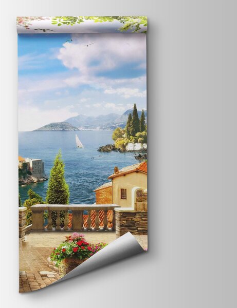 Fototapeta Pohled na město z balkonu, Fototapeta s panoramatem města, Populární fototapety, u68056 - Tapeko.co.cz