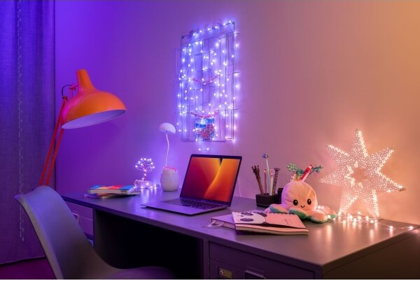 Twinkly TWKS100RGB-T - LED RGB Stmívatelný řetěz 100xLED 8 m USB Wi-Fi