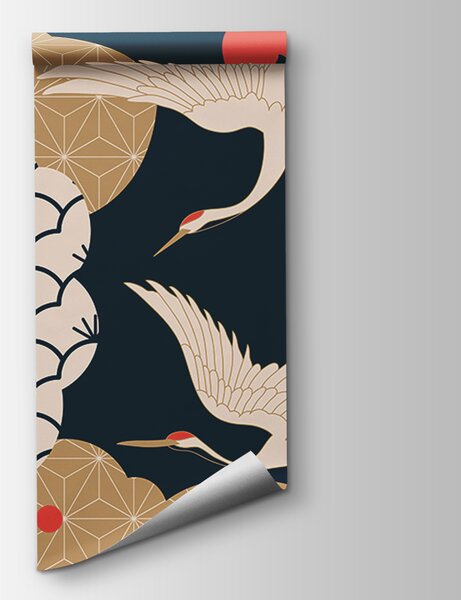Fototapeta Umění jeřábů létajících na obloze, Designové fototapety na zeď, Populární fototapety, u68178 - Tapeko.co.cz