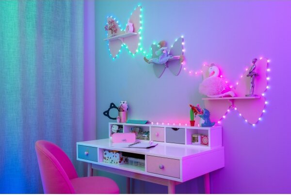Twinkly TWKH100RGB-T - LED RGB Stmívatelný řetěz 100xLED 8 m USB Wi-Fi