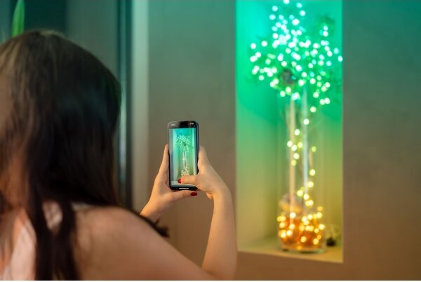 Twinkly TWKS100RGB-T - LED RGB Stmívatelný řetěz 100xLED 8 m USB Wi-Fi