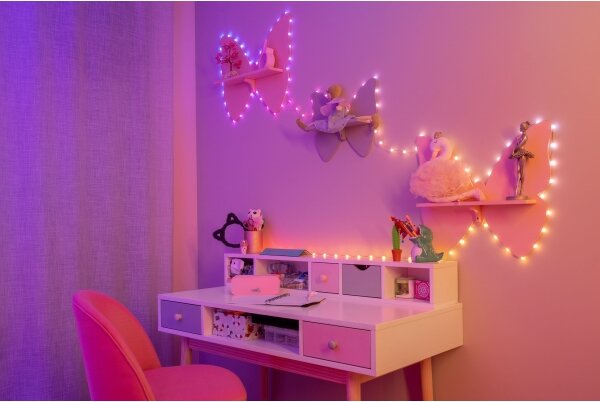 Twinkly TWKH100RGB-T - LED RGB Stmívatelný řetěz 100xLED 8 m USB Wi-Fi