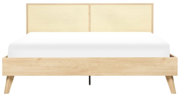 Postel Ratan MONPAZIER 180 x 200 cm Světle hnědá