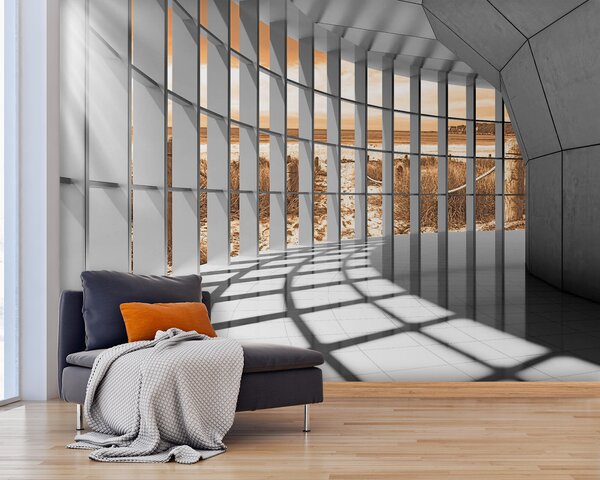 Fototapeta Velká místnost s okny, 3D fototapety, Populární fototapety, u70513v3 - Tapeko.co.cz