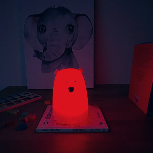 Silikonová dětská lampa - lední medvěd